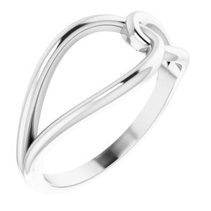 14K White Interlocking Circle Ring -51883:101:P-ST-WBC