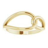 14K Yellow Interlocking Circle Ring -51883:102:P-ST-WBC