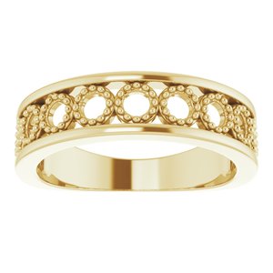 14K Yellow Geometric Stackable Ring  -51879:102:P-ST-WBC