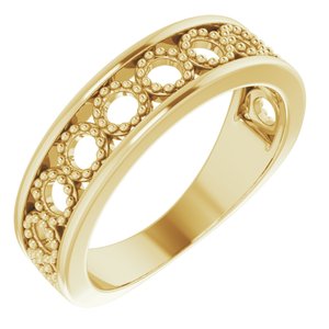 14K Yellow Geometric Stackable Ring  -51879:102:P-ST-WBC