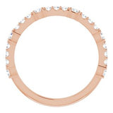 14K Rose 1/2 CTW Diamond Anniversary Band -123802:602:P-ST-WBC