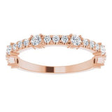 14K Rose 1/2 CTW Diamond Anniversary Band -123802:602:P-ST-WBC
