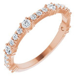 14K Rose 1/2 CTW Diamond Anniversary Band -123802:602:P-ST-WBC
