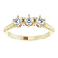14K Yellow 1/2 CTW Diamond Three-Stone Anniversary Band -123903:605:P-ST-WBC