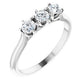 Platinum 1/2 CTW Diamond Three-Stone Anniversary Band -123903:607:P-ST-WBC
