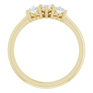 14K Yellow 3/8 CTW Diamond Three-Stone Anniversary Band  -123896:601:P-ST-WBC