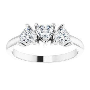 Platinum 1 CTW Diamond Three-Stone Anniversary Band  -123896:607:P-ST-WBC