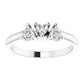 Platinum 3/8 CTW Diamond Three-Stone Anniversary Band  -123896:603:P-ST-WBC