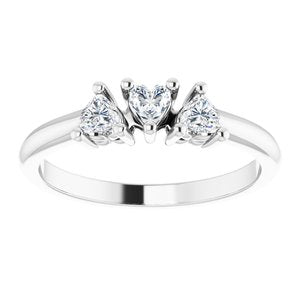 Platinum 3/8 CTW Diamond Three-Stone Anniversary Band  -123896:603:P-ST-WBC