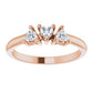 14K Rose 3/8 CTW Diamond Three-Stone Anniversary Band  -123896:602:P-ST-WBC
