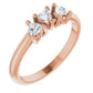 14K Rose 3/8 CTW Diamond Three-Stone Anniversary Band  -123896:602:P-ST-WBC
