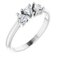 Platinum 3/8 CTW Diamond Three-Stone Anniversary Band  -123896:603:P-ST-WBC