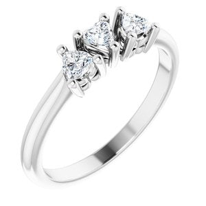 Platinum 3/8 CTW Diamond Three-Stone Anniversary Band  -123896:603:P-ST-WBC