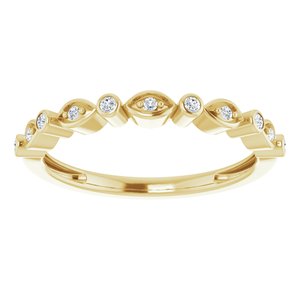 14K Yellow 1/8 CTW Diamond Stackable Anniversary Band -652010:103:P-ST-WBC