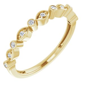 14K Yellow 1/8 CTW Diamond Stackable Anniversary Band -652010:103:P-ST-WBC