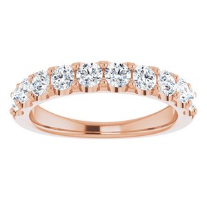 14K Rose 1 CTW Diamond Anniversary Band -123041:614:P-ST-WBC
