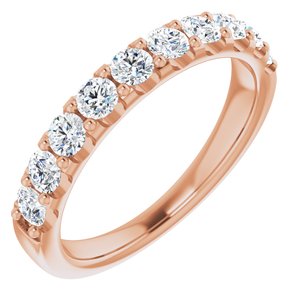14K Rose 3/4 CTW Diamond Anniversary Band -123041:610:P-ST-WBC