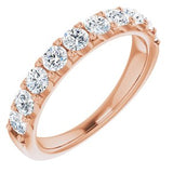 14K Rose 1 CTW Diamond Anniversary Band -123041:614:P-ST-WBC