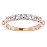14K Rose 1/2 CTW Diamond Anniversary Band -123041:606:P-ST-WBC