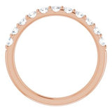14K Rose 1/2 CTW Diamond Anniversary Band -123041:606:P-ST-WBC
