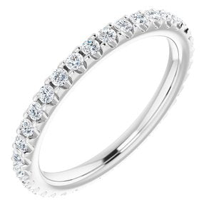 Platinum 3/4 CTW Diamond Eternity Band Size 7 -122036:627:P-ST-WBC