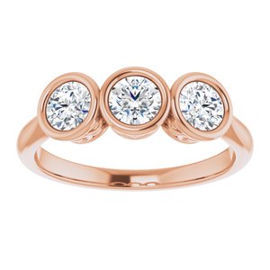 14K Rose 3/4 CTW Diamond Anniversary Band  -123598:6002:P-ST-WBC