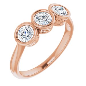 14K Rose 3/4 CTW Diamond Anniversary Band  -123598:6002:P-ST-WBC