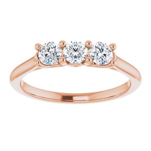 14K Rose 1/2 CTW Diamond Anniversary Band-123079:60002:P-ST-WBC