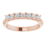 14K Rose 2.5 mm Round Seven-Stone Anniversary Band Mounting -122829:60012:P-ST-WBC