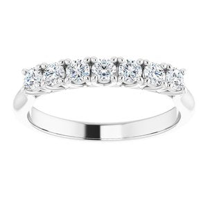 Platinum 2.5 mm Round Seven-Stone Anniversary Band Mounting -122829:60018:P-ST-WBC