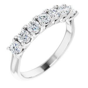 Platinum 3 mm Round Seven-Stone Anniversary Band Mounting -122829:60020:P-ST-WBC