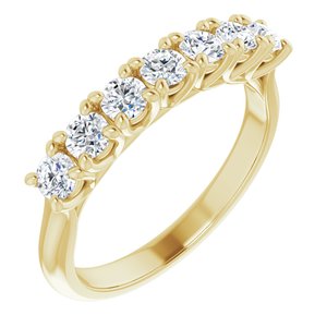 14K Yellow 3 mm Round Seven-Stone Anniversary Band Mounting -122829:60008:P-ST-WBC