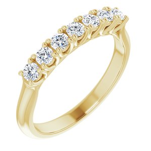 14K Yellow 2.5 mm Round Seven-Stone Anniversary Band Mounting -122829:60006:P-ST-WBC