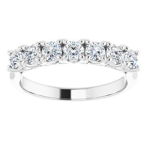 Platinum 3 mm Round Seven-Stone Anniversary Band Mounting -122829:60020:P-ST-WBC