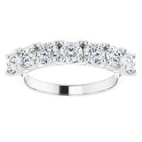 Platinum 3.8 mm Round Seven-Stone Anniversary Band Mounting -122829:60022:P-ST-WBC