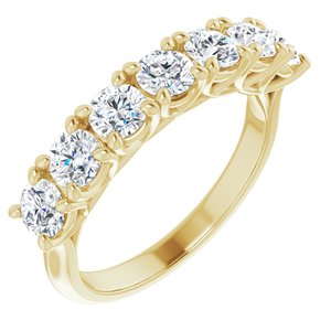 14K Yellow 3.8 mm Round Seven-Stone Anniversary Band Mounting -122829:60010:P-ST-WBC