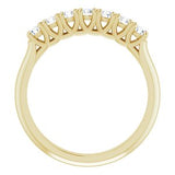 14K Yellow 2.5 mm Round Seven-Stone Anniversary Band Mounting -122829:60006:P-ST-WBC