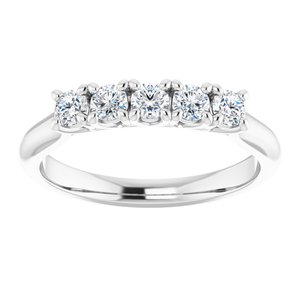 14K White 1/2 CTW Diamond Anniversary Band -122808:60001:P-ST-WBC