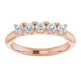 14K Rose 9/10 CTW Diamond Anniversary Band -122808:60013:P-ST-WBC