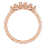 14K Rose 1/2 CTW Diamond Anniversary Band -122808:60011:P-ST-WBC