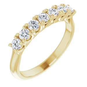 14K Yellow 2.75 mm Round Seven-Stone Anniversary Band Mounting -122829:60007:P-ST-WBC