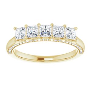 14K Yellow 1 CTW Diamond Anniversary Band  -123476:6021:P-ST-WBC