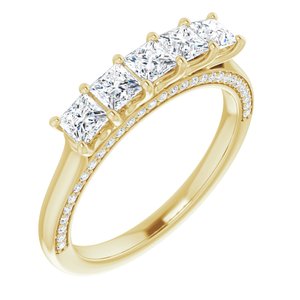 14K Yellow 1 CTW Diamond Anniversary Band  -123476:6021:P-ST-WBC