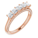 14K Rose 1 CTW Diamond Anniversary Band  -123476:6022:P-ST-WBC