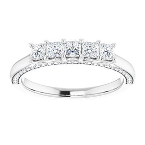 Platinum 5/8 CTW Diamond Anniversary Band  -123476:6019:P-ST-WBC