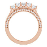 14K Rose 1 CTW Diamond Anniversary Band  -123476:6022:P-ST-WBC