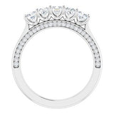 Platinum 1 CTW Diamond Anniversary Band  -123476:6023:P-ST-WBC