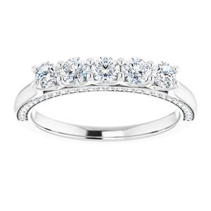 Platinum 5/8 CTW Diamond Anniversary Band  -123476:6011:P-ST-WBC