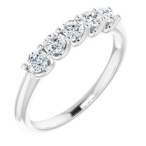 Platinum 1/2 CTW Diamond Anniversary Band  -123389:6015:P-ST-WBC