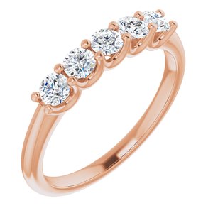 14K Rose 1/2 CTW Diamond Anniversary Band  -123389:6014:P-ST-WBC